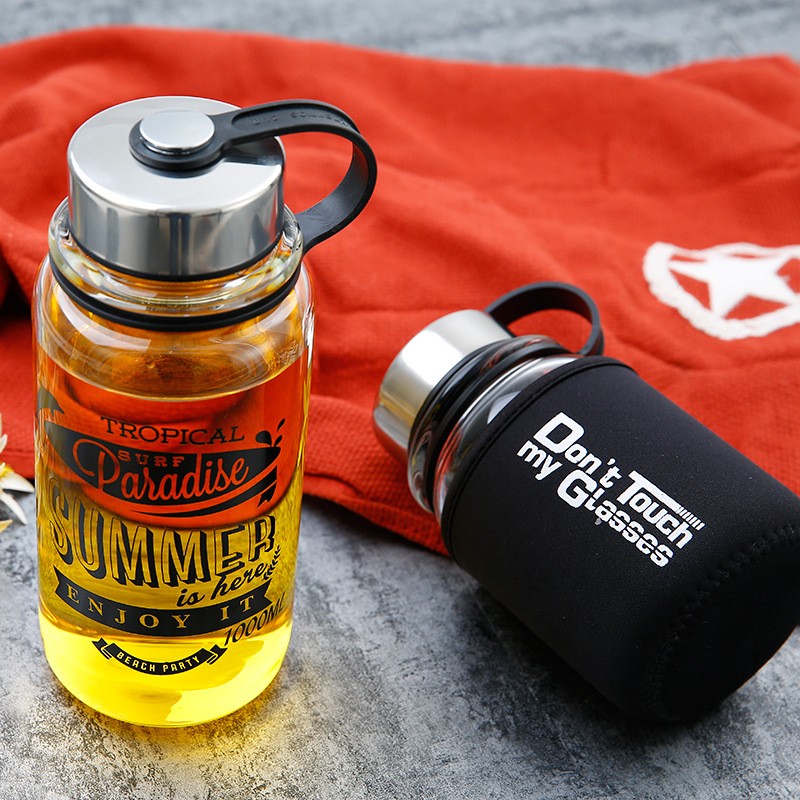 Botol Air Olahraga Wadah Kaca  - Outdoor Sport Glass Water Bottle ulasan dan harga