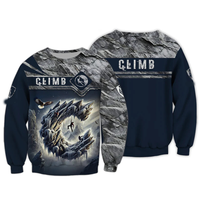 Kaos Pria 3D Climbing Print, F - Outdoor Sport Club ulasan dan harga